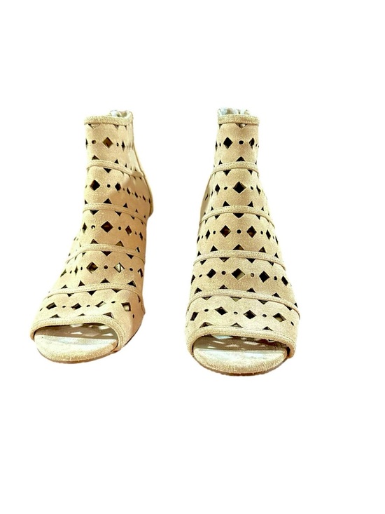 Michael Kors Shoes - Michael Kors Tan Cutout Peep-Toe Heeled Sandals
